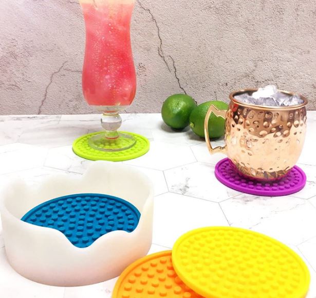 Silicone Coaster with Holder for Drinks