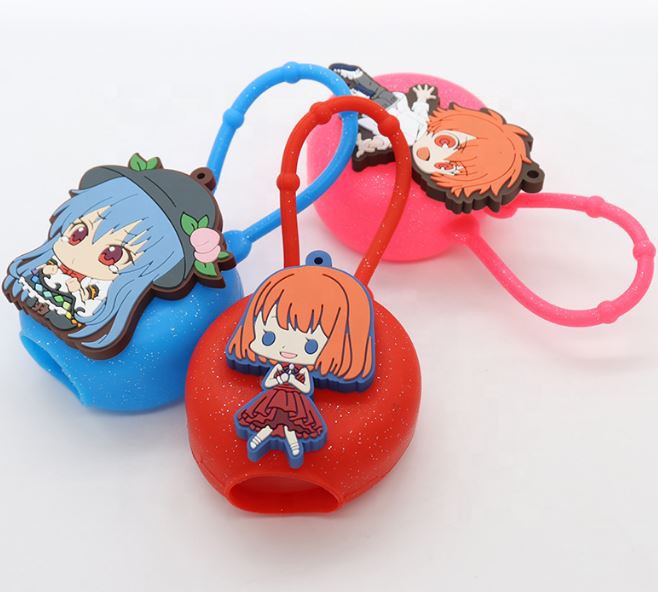 cartoon silicone hand sanitizer bottle holder