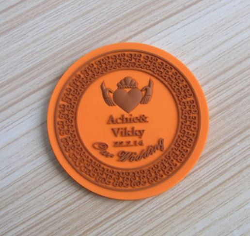 PVC Wine Coasters Personalized Vintage Lace Pattern