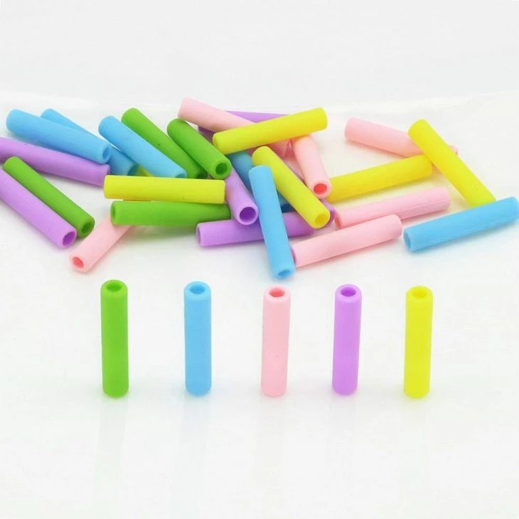 Multicolored Silicone Stainless Steel Straw Tip Covers