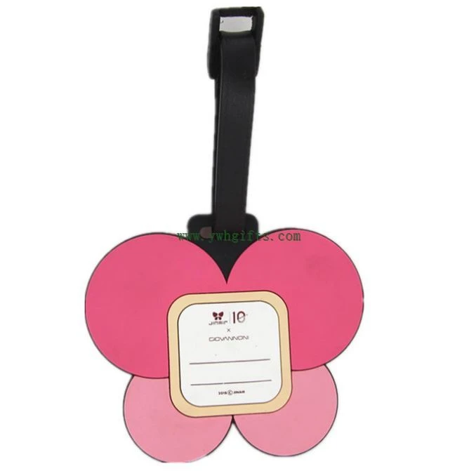 3D Soft PVC Waterproof Luggage Tag Rubber Bag Tags