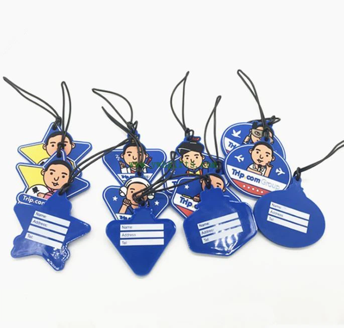 3D Soft Silicone Luggage Bag Travel Trunk Luggage Bag Tags