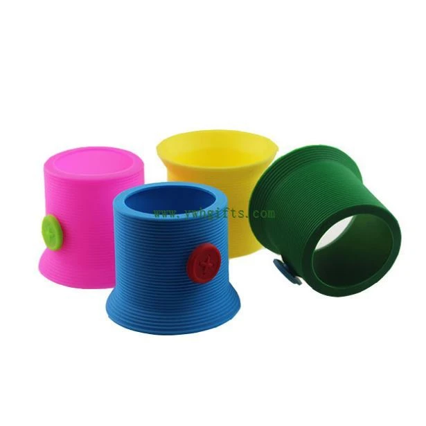 Beveled Edge New Silicone Bottle Holder Silicone Cup Sleeves